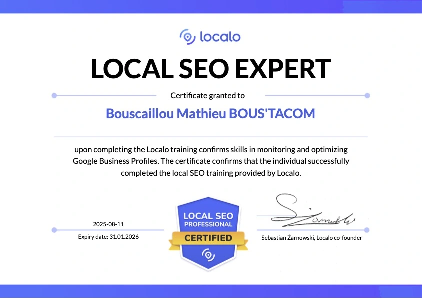 Certification Localo